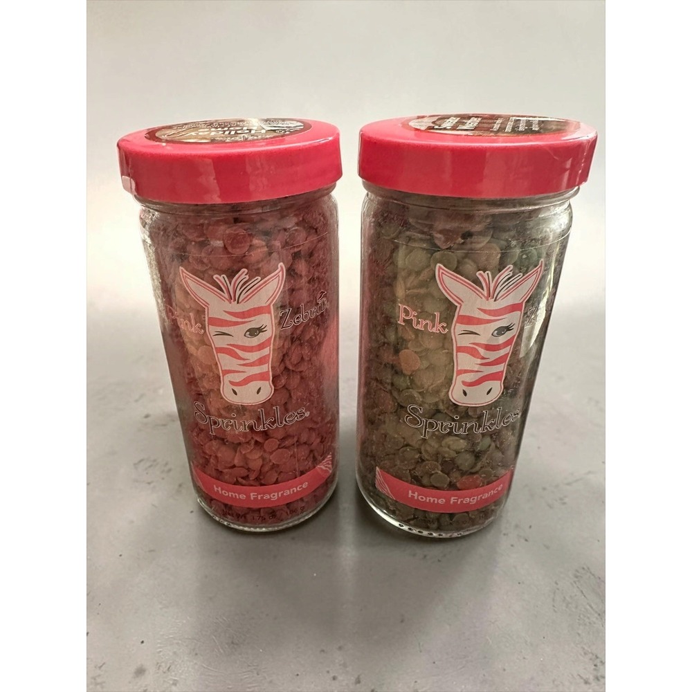 Pink Zebra Sprinkles Lot of 2 Jars - SWEATER WEATHER & HOLIDAY HOME NEW!